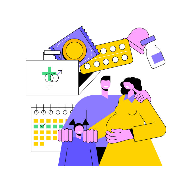 计划生育抽象概念矢量插图。图片下载
