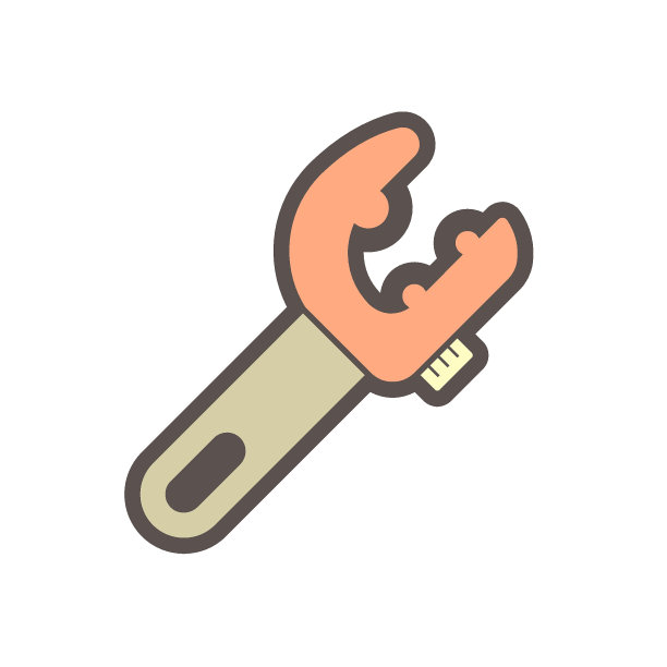 管道或管切器或移管器矢量图标。图片下载