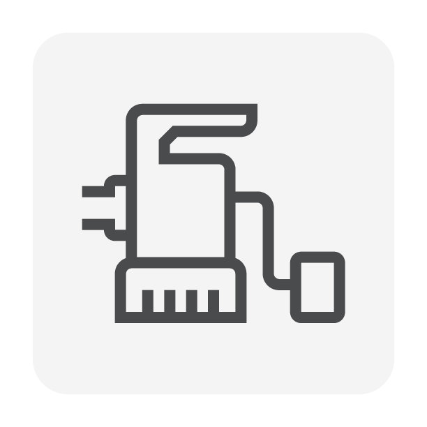 集水坑泵或潜水泵矢量图标设计图片下载