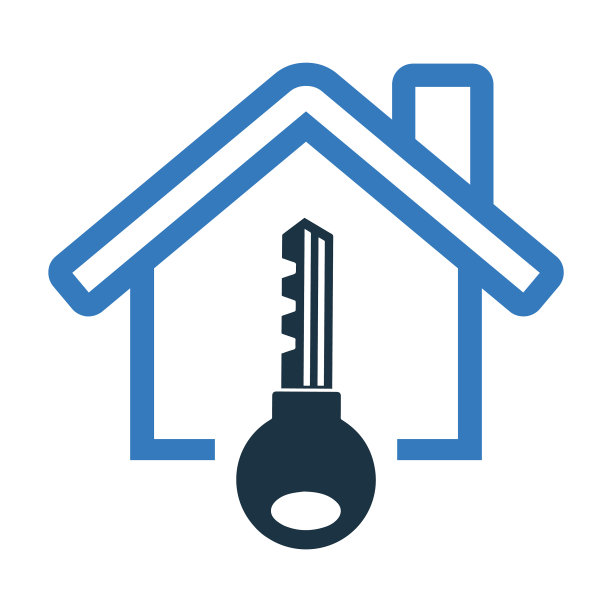 房子，钥匙，标签图标图片下载