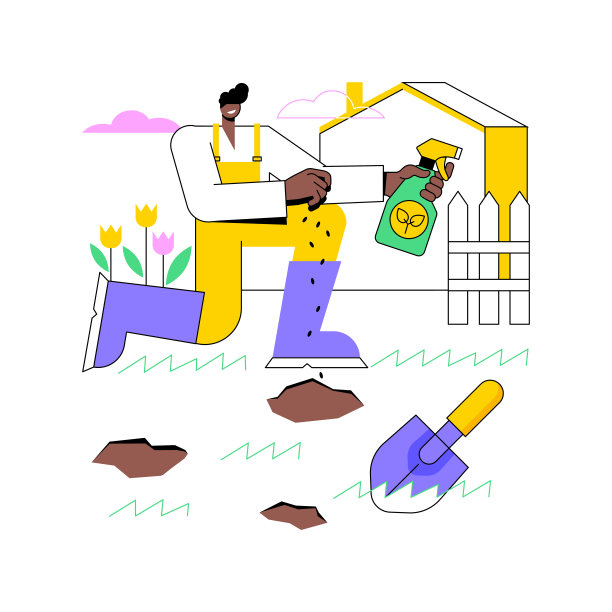 草坪修复抽象概念矢量图。图片下载