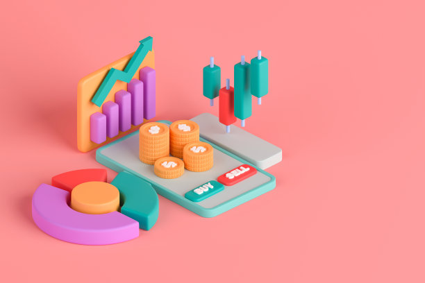 3d渲染概念股票交易的智能手机应用程序。图片下载