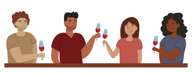 一群手持酒杯的人图片下载