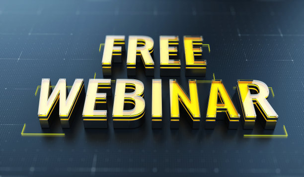 网络研讨会，在线教育与培训概念- 3d网络研讨会的技术背景。三维渲染图片下载