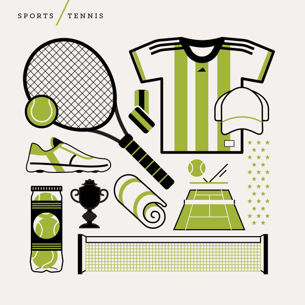 网球图标插图图片下载