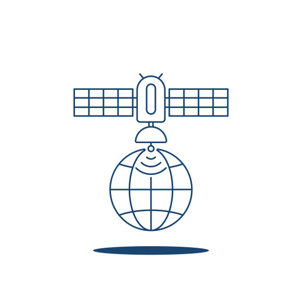 全球定位系统图标与卫星图片下载