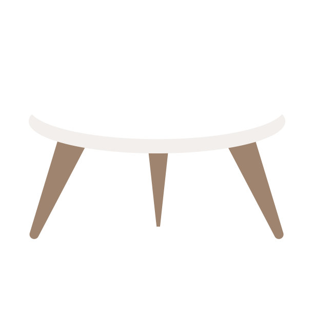 孤立的白色木制桌子图标矢量图片下载