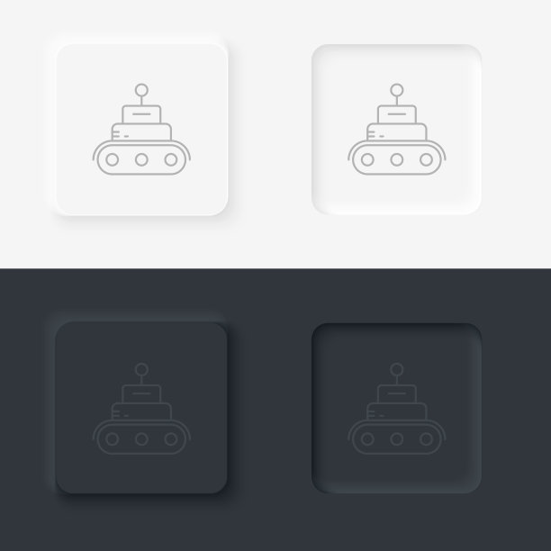 机器人，技术，汽车图标-矢量。人工智能新形风格矢量图标图片下载