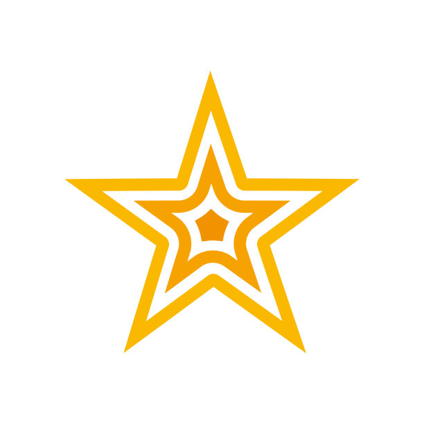 星形交织的描边图标。图片下载