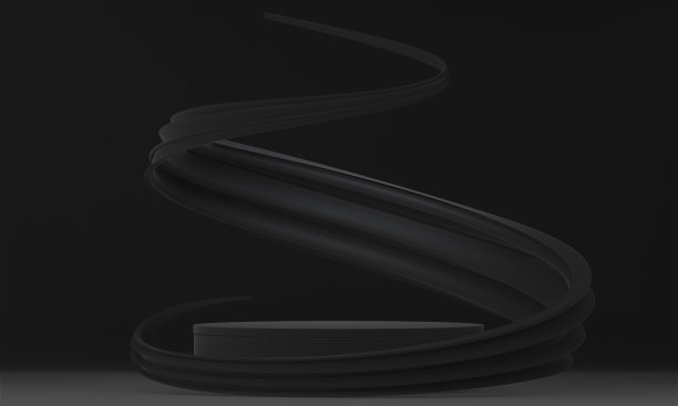 摘要黑色舞台适合产品裙摆装饰。三维渲染图片下载