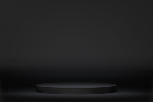 适合黑色舞台裙台装饰的产品。三维渲染图片下载