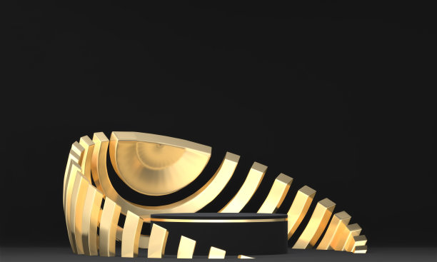 摘要黑色舞台适合产品裙摆装饰。三维渲染图片下载