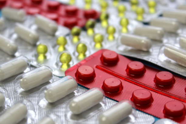 不同药品的包装背景。图片下载