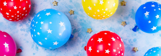 五彩缤纷的狂欢或派对场景图片下载