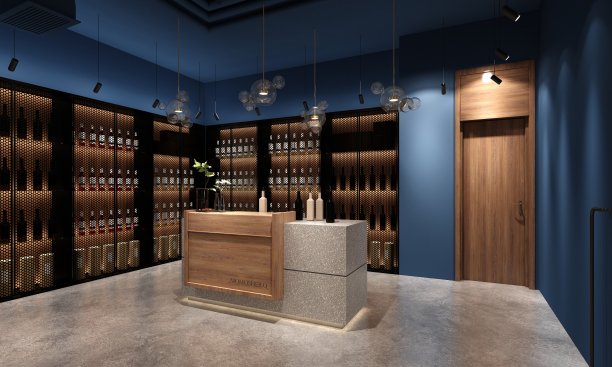 3d渲染的食品和饮料商店图片下载