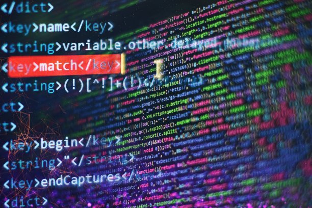 网站开发。服务器日志分析。特写开发中的编程和编码技术。开发人员在办公室编写网站代码。图片下载