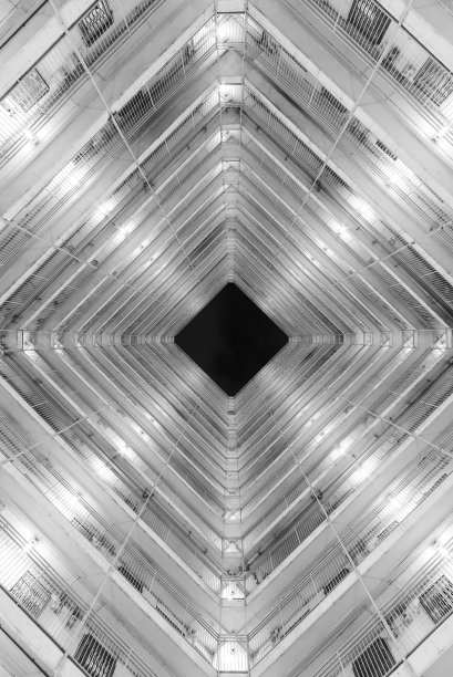 香港城市中的高层住宅建筑。现代建筑抽象背景图案图片下载