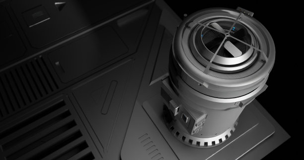 黑暗场景中的控制室发动机实验室图片下载