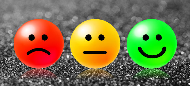 客户调查反馈概念，表情图标抽象背景图片下载