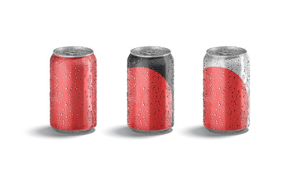 空白有色铝330毫升苏打罐滴模型图片下载