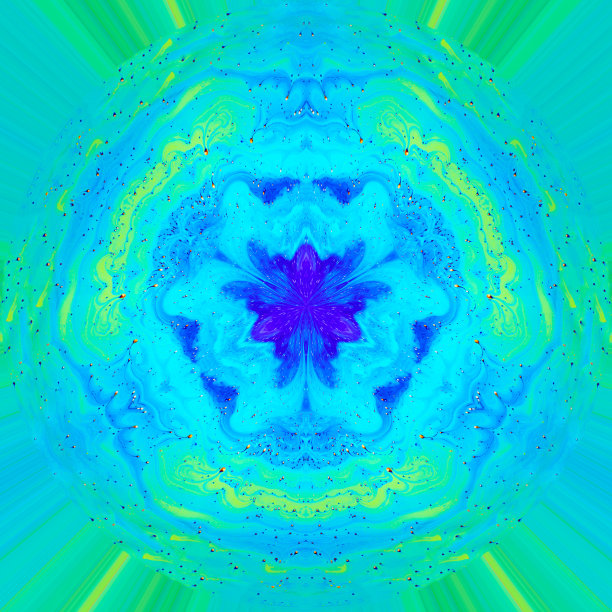 迷幻万花筒曼陀罗的设计元素。抽象背景与彩色渐变颜色。宏观明亮多彩的抽象图片下载