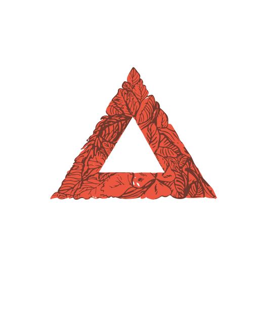 红叶几何框架，白色背景三角形孤立为您的设计图片下载