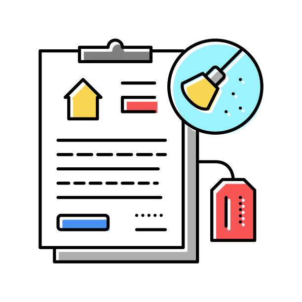 租赁清理颜色图标矢量插图的结束图片下载