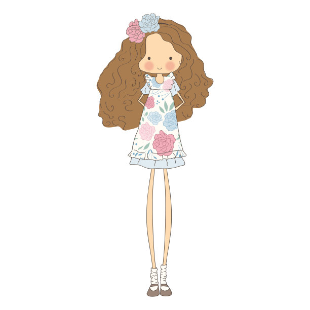 穿裙子的女孩图片下载