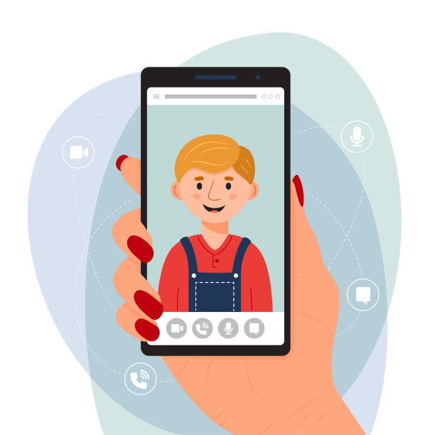 视频通话的概念。图片下载