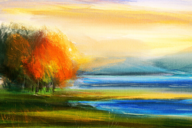 抽象印象派。景观图片下载