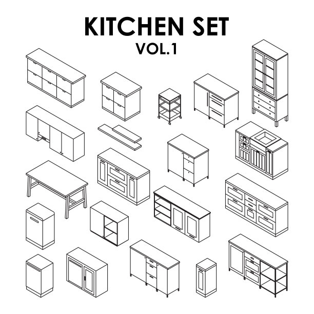 厨房的白色背景，向量图片下载