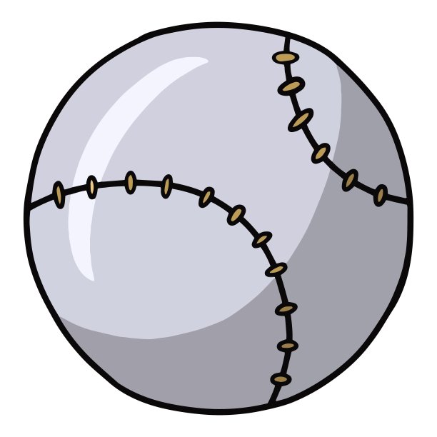 运动器材，圆形棒球，矢量插图图片下载