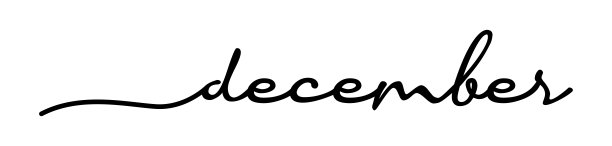 12月书法黑色字母书法孤立在白色背景。一年中的几个月图片下载