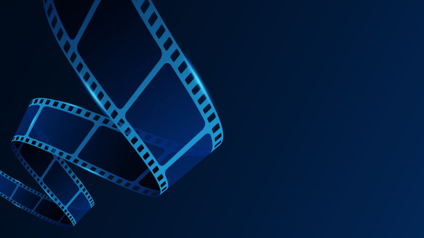 逼真的3d胶片在透视。现代电影的背景。电影节海报模板。电影设计电影为广告，海报，小册子，横幅，传单。等距的风格。图片下载