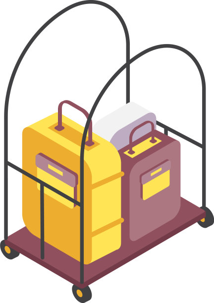 等距行李推车图片下载