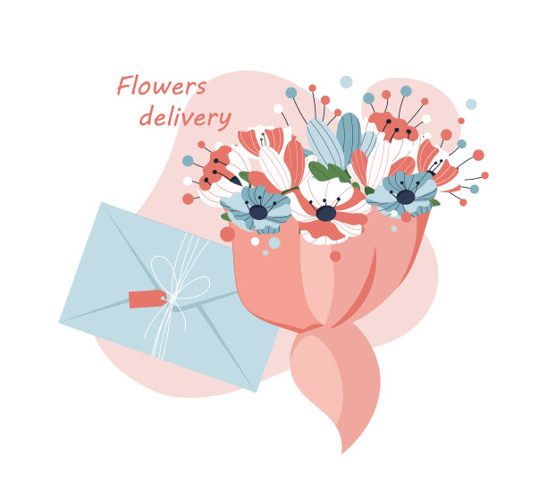 鲜花交付的概念图片下载
