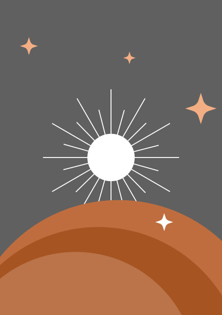 抽象的日落五彩缤纷的平面波西米亚几何图片下载