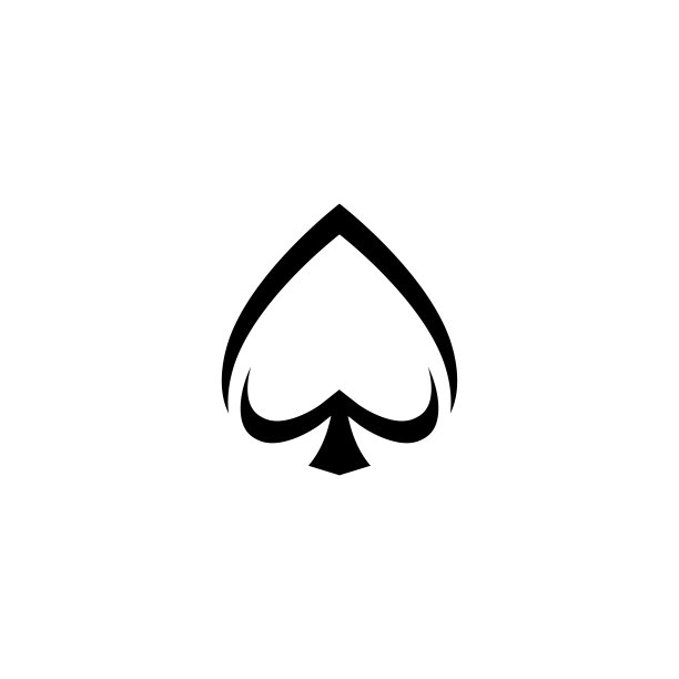 扑克标志矢量模板，创意赌场设计概念图片下载