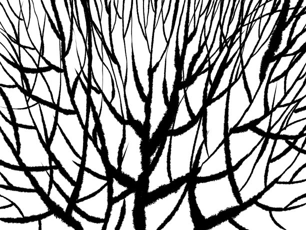 树杈网目网墨纹理背景。复古的黑白插图网格图片下载