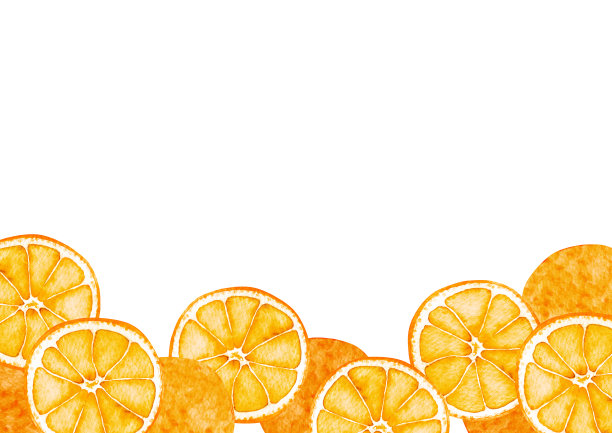 水彩橙色背景框架图片下载