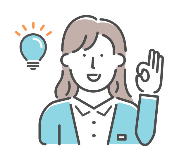 简单的商业女性(上半身)手势插图|好，很好，同意图片下载