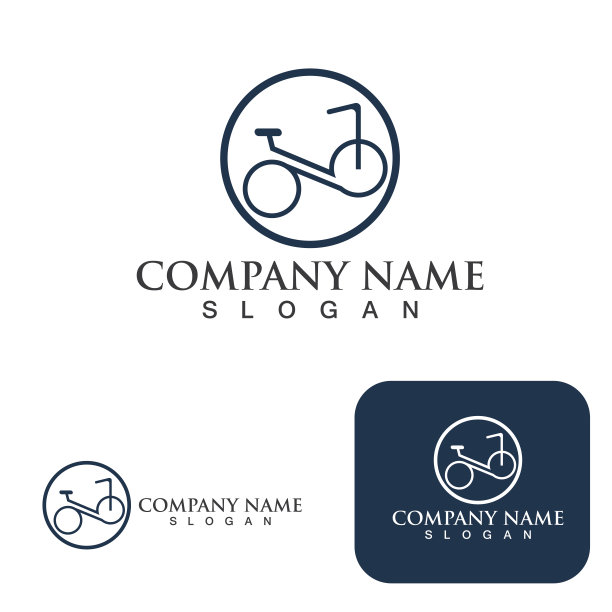 运动自行车标志和符号矢量图片下载