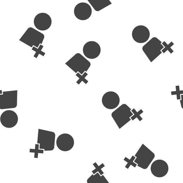 矢量图标。人们聊天互动符号无缝图案在白色背景上。图层分组便于编辑插图。为你设计图片下载