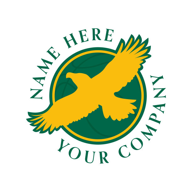 矢量运动标志，鹰插图和篮球。鹰俱乐部或团队的运动标志。图片下载