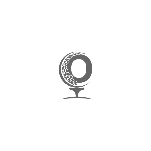 字母O和高尔夫球图标标志设计图片下载