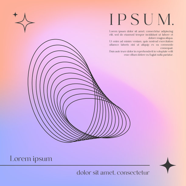 矢量网格梯度背景线框几何形状和文本复制空间图片下载
