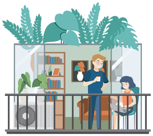 一个女孩在笔记本电脑上工作的场景图片下载