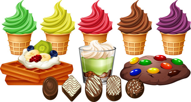 一套不同的食物图片下载