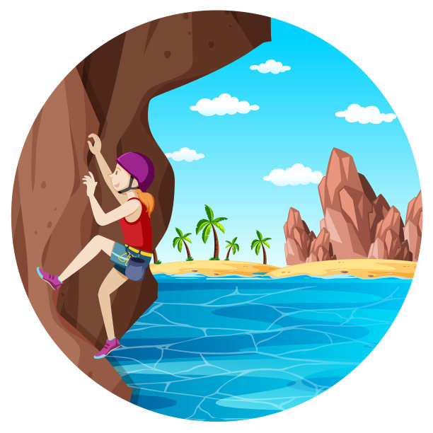 攀岩徽章隔离图片下载