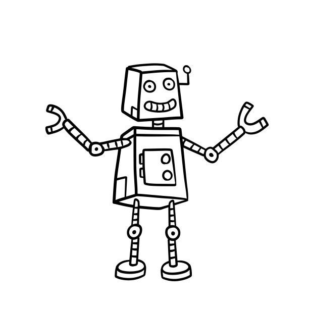 机器人涂鸦字符图片下载